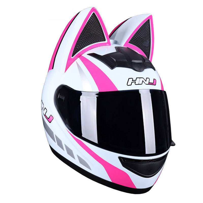 Women Cat Ears Motorcycle Helmet