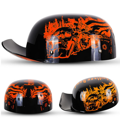 Retro Baseball Motorcycle Helmet Cap Helmet