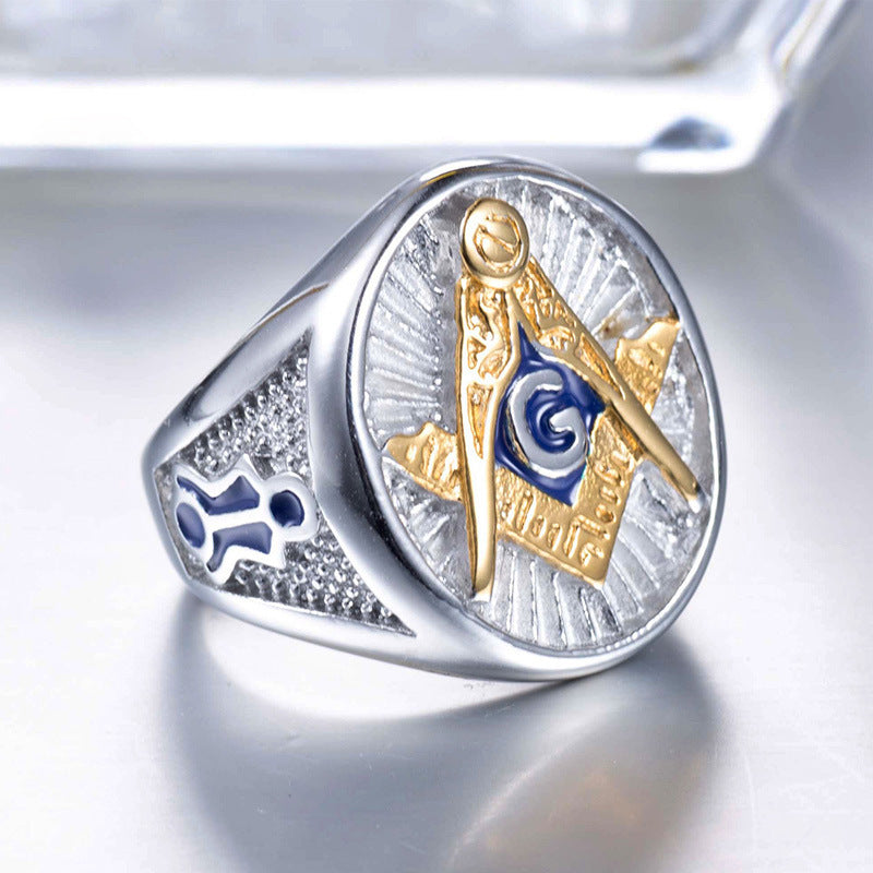 Masonic Golden Totem Ring