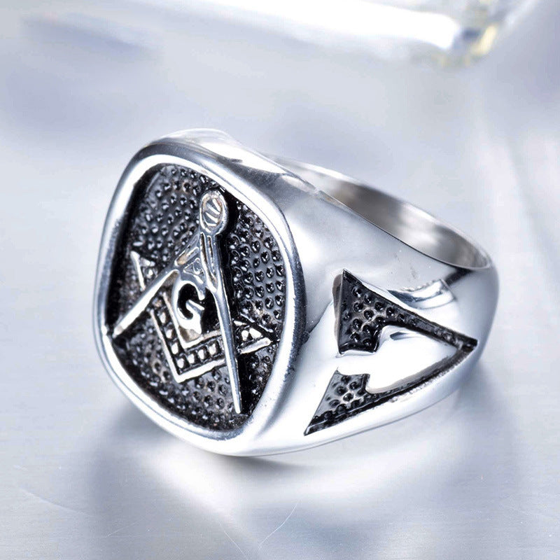 Masonic Totem Retro Ring