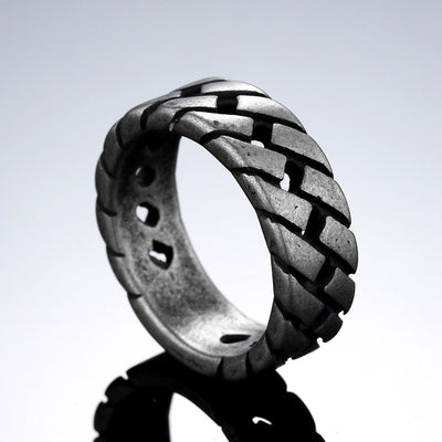 Retro Hollow Texture Ring