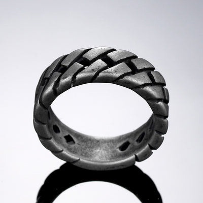 Retro Hollow Texture Ring