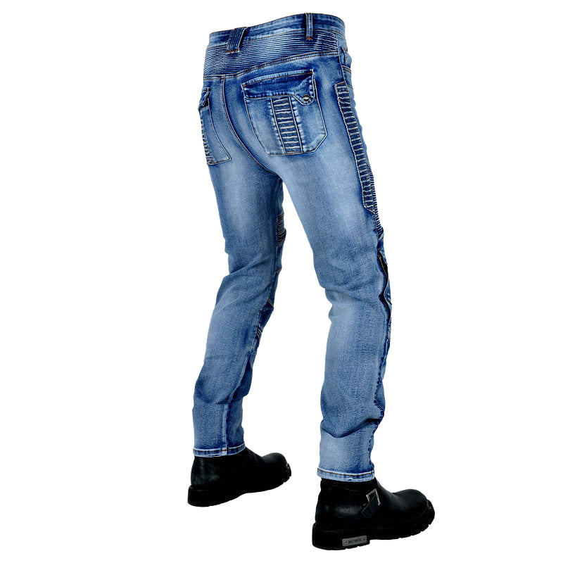 Men's Motorcycle Kevlar Tear-Resistant Denim Jeans
