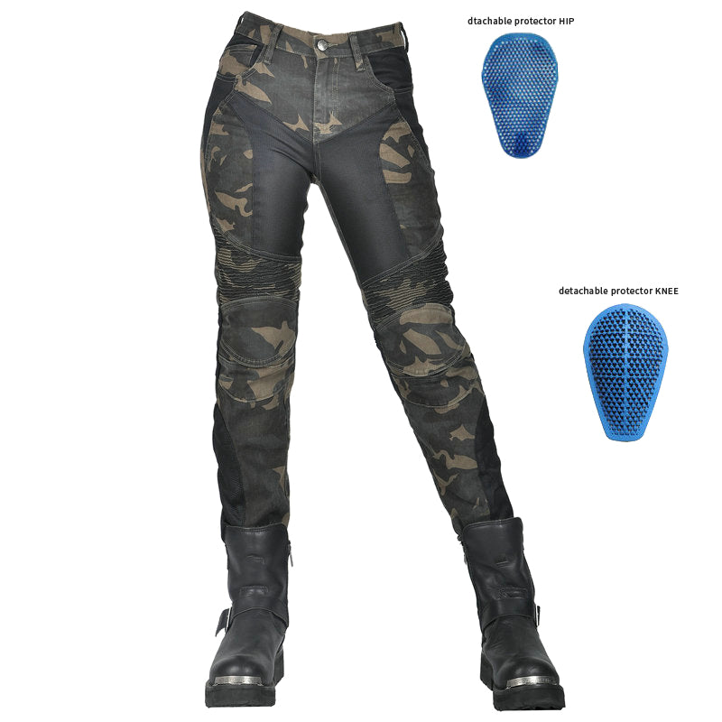 Adventure 4 Lady Biker Jeans with CE Armor Protector - Camo