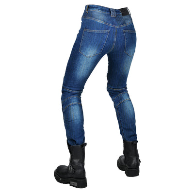 Women Motorcycle Retro Casual Anti-Fall Denim Riding Jeans