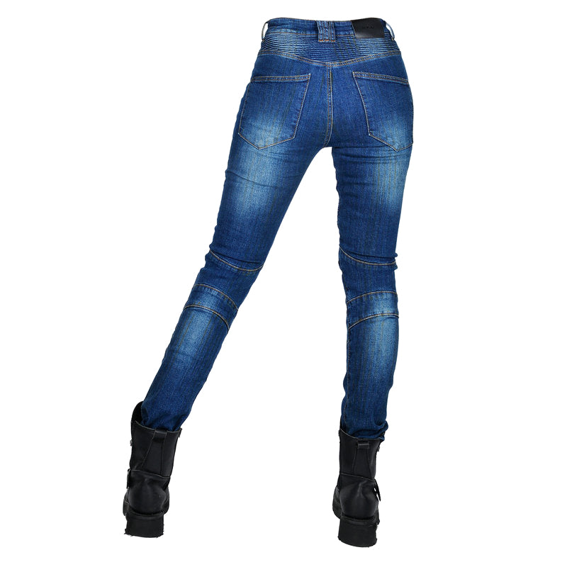 Women Motorcycle Retro Casual Anti-Fall Denim Riding Jeans