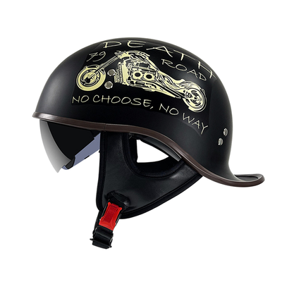 Cool Scoop Retro Motorcycle Half Face Helmet