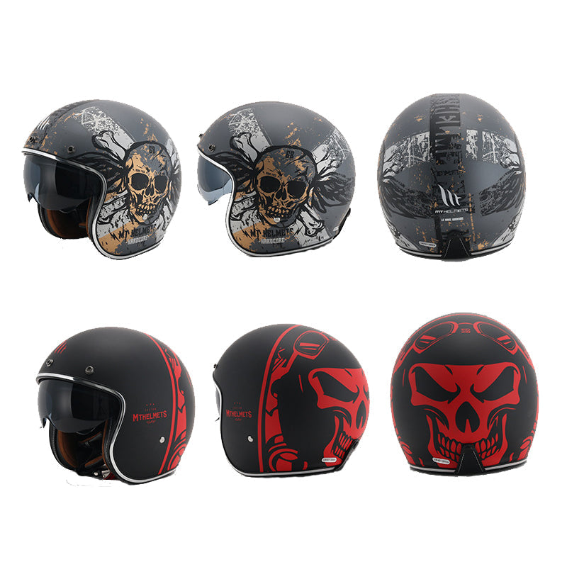 Mt Helmets Le Mans 2 SV Open Face Motorcycle Helmet - Red