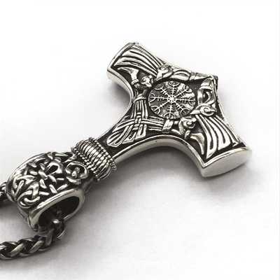 925 Silver Anchor Compass Viking Pendant