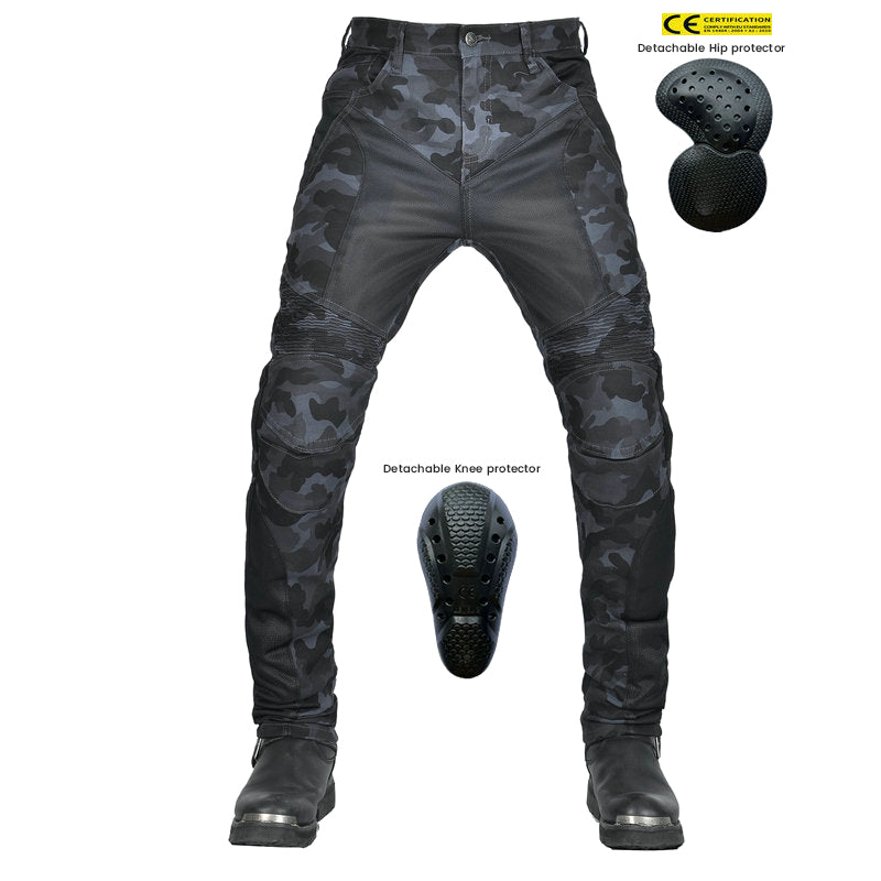 Adventure 4 Men Biker Jeans with CE Armor Protector - Camo