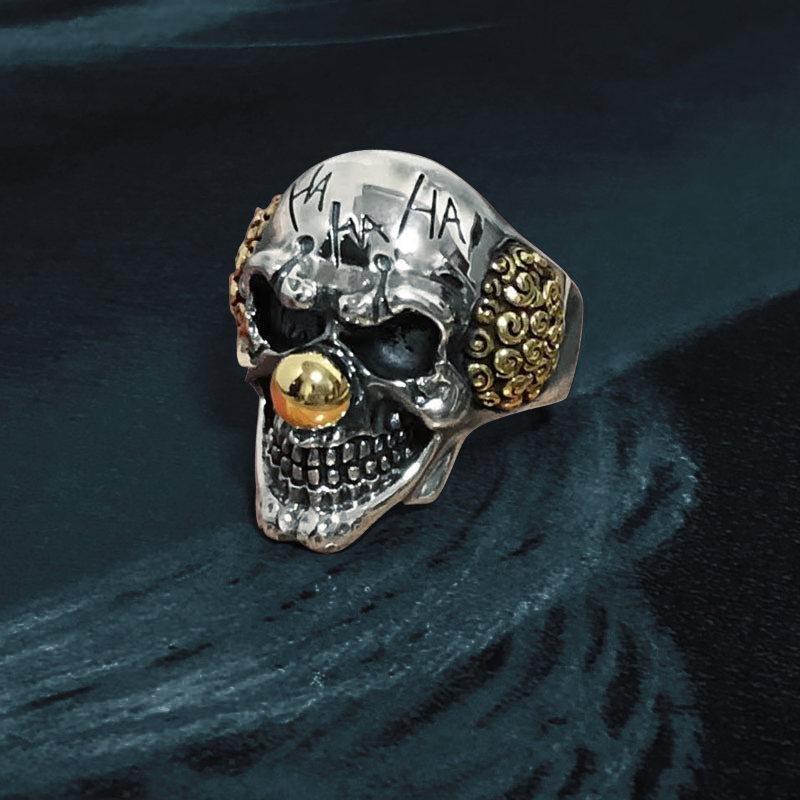 S925 Silver Joker Skull Ring
