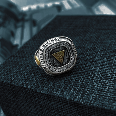 S925 Silver All-Seeing Eye Of God Ring