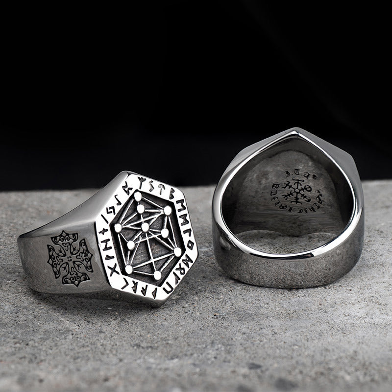 Nordic Viking Tree Of Life Totem Ring