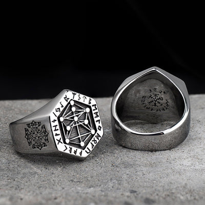 Nordic Viking Tree Of Life Totem Ring
