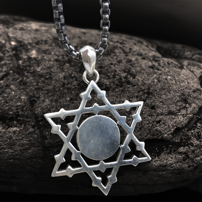 925 Silver Hexagonal Star Viking Pendant