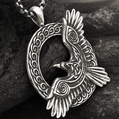 925 Silver Vintage Eagle Viking Pendant