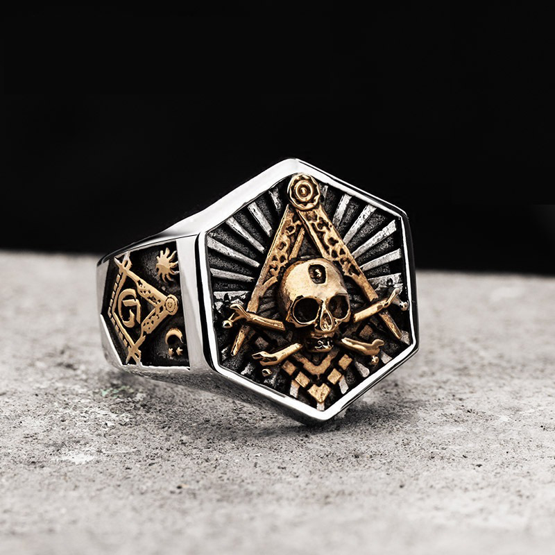 Masonic Souvenir Skull Ring
