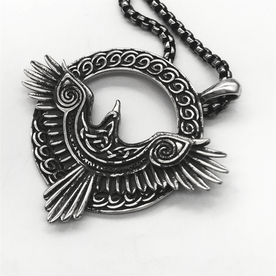 925 Silver Vintage Eagle Viking Pendant