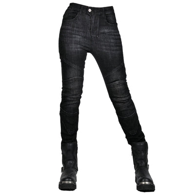 Women Motorcycle Retro Casual Anti-Fall Denim Riding Jeans