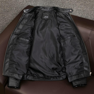 Casual Motorcycle Genuine Leather Jacket