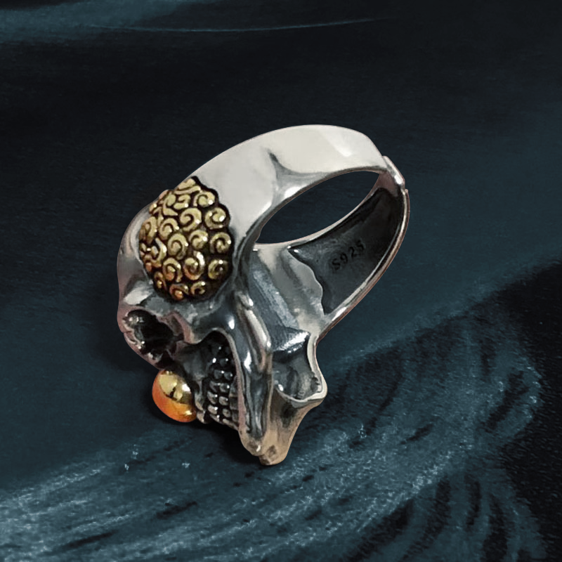 S925 Silver Joker Skull Ring