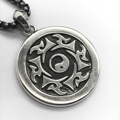 925 Silver Circle Viking Pendant