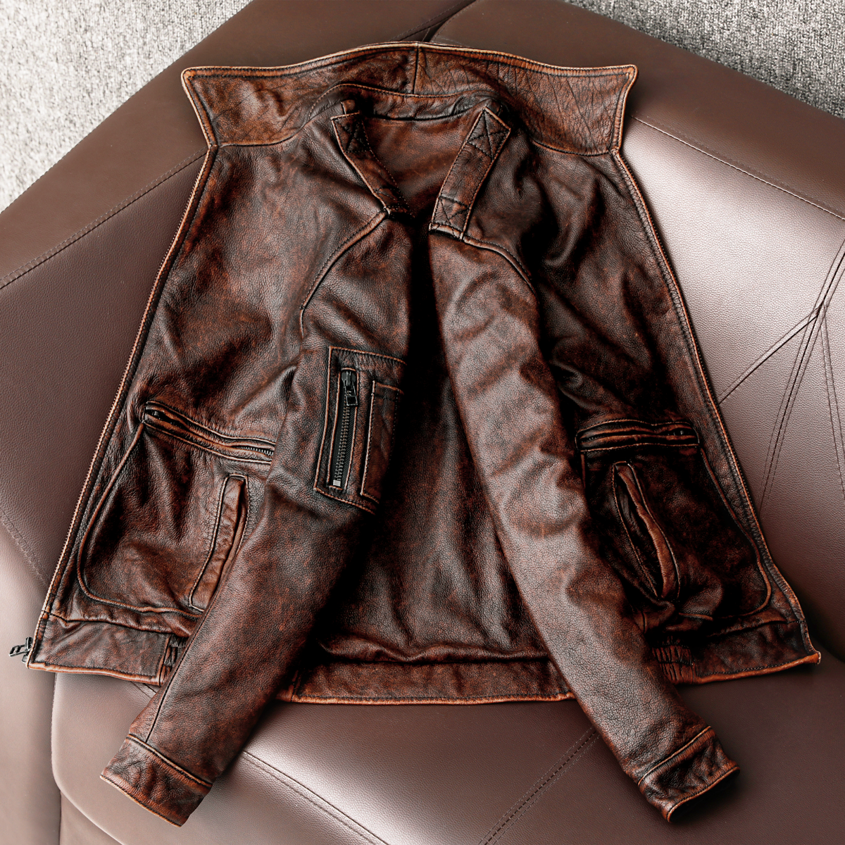 Air Force 2 Motorcycle Leather Jacket