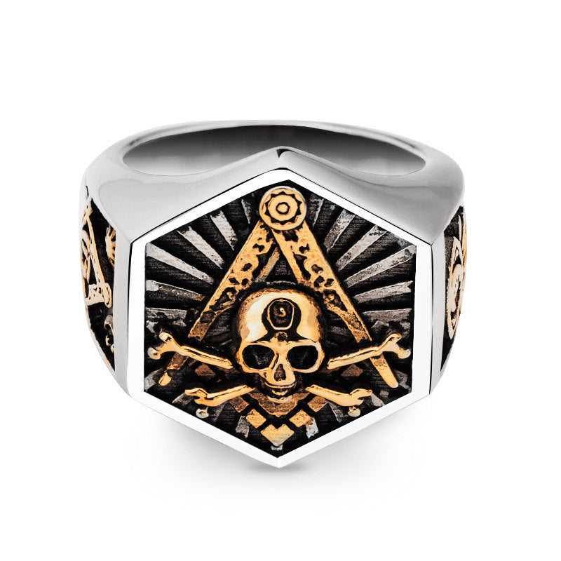 Masonic Souvenir Skull Ring