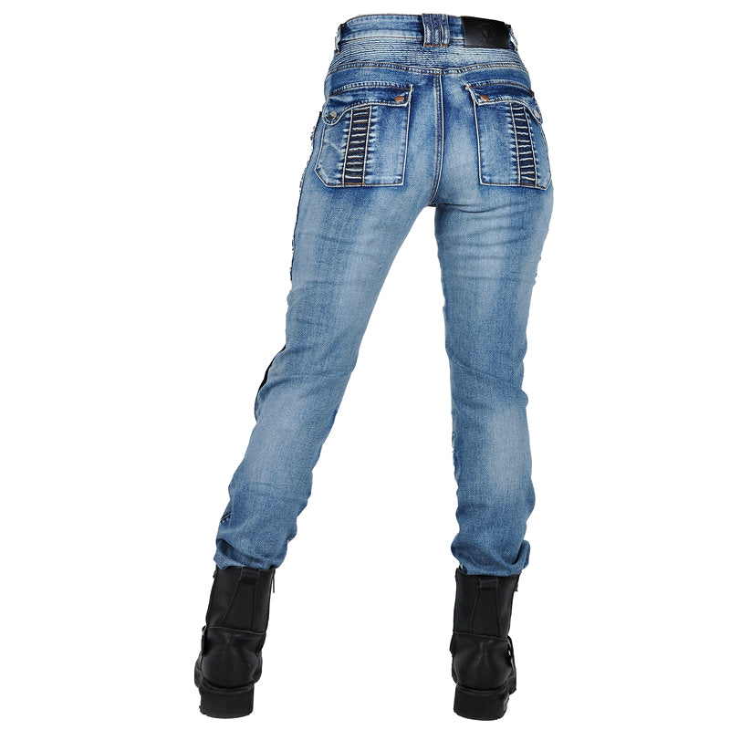 Women's Motorcycle Kevlar Tear-Resistant Denim Jeans