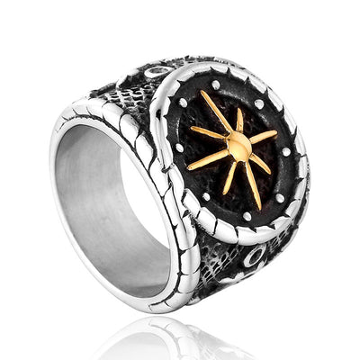 Navy Style Compass Anchor Ring