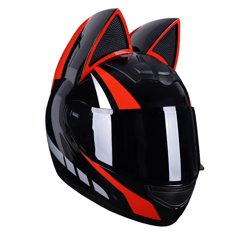 Women Cat Ears Motorcycle Helmet