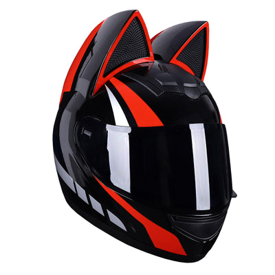 Women Cat Ears Motorcycle Helmet