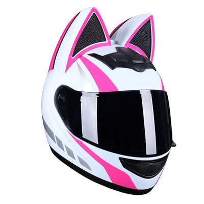 Women Cat Ears Motorcycle Helmet
