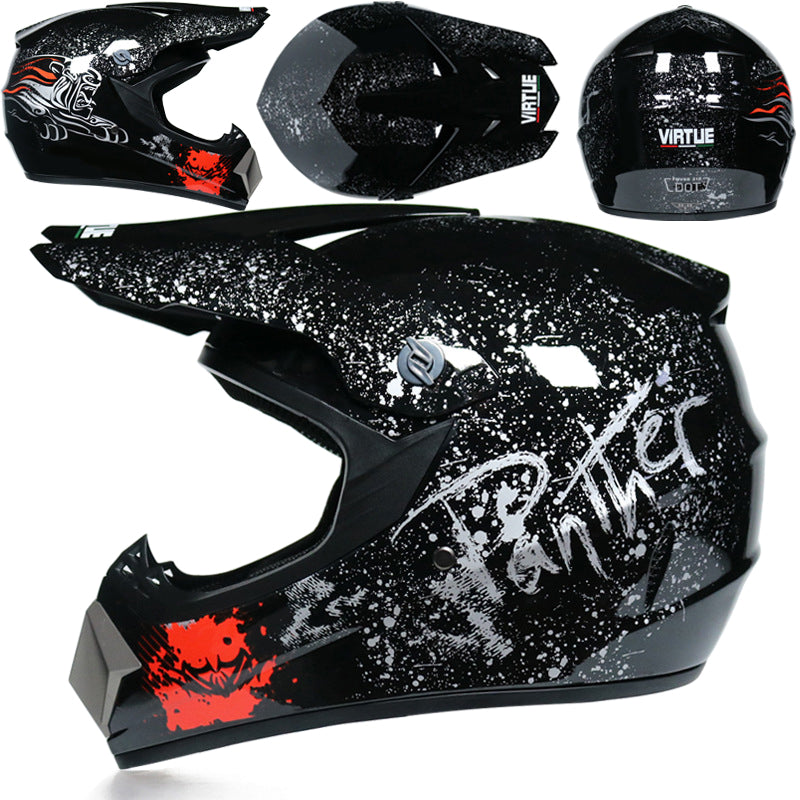 All-weather Off-Road Motorcycle Helmet MX Dirt Bike Racing Helmet - Matte Black