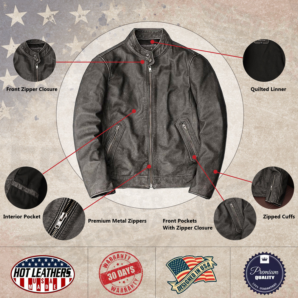 Casual Vintage Motorcycle Leather Jacket
