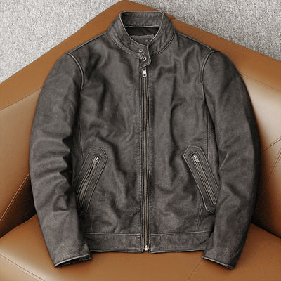 Casual Vintage Motorcycle Leather Jacket