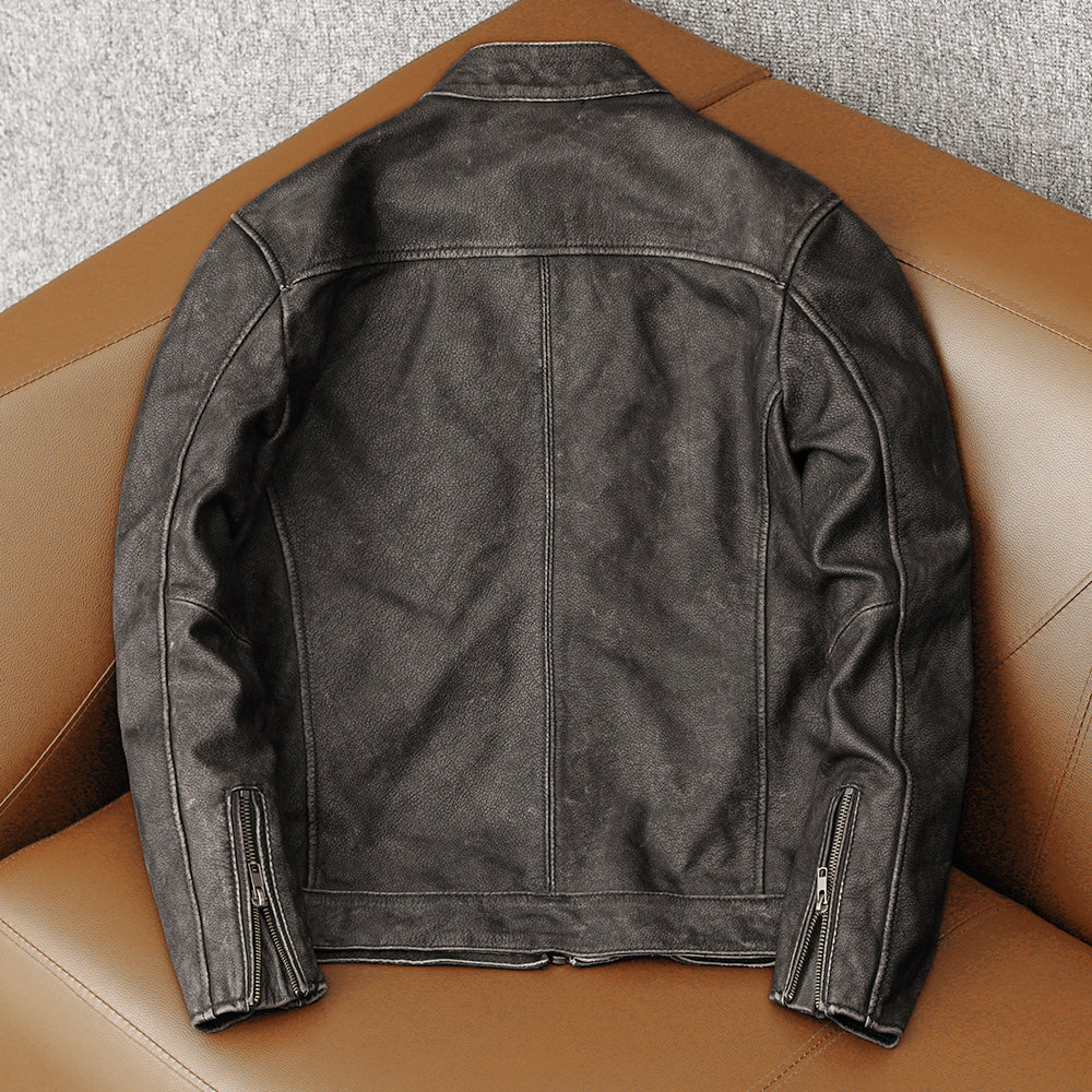 Casual Vintage Motorcycle Leather Jacket