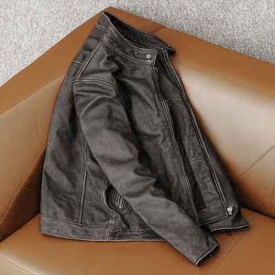 Casual Vintage Motorcycle Leather Jacket