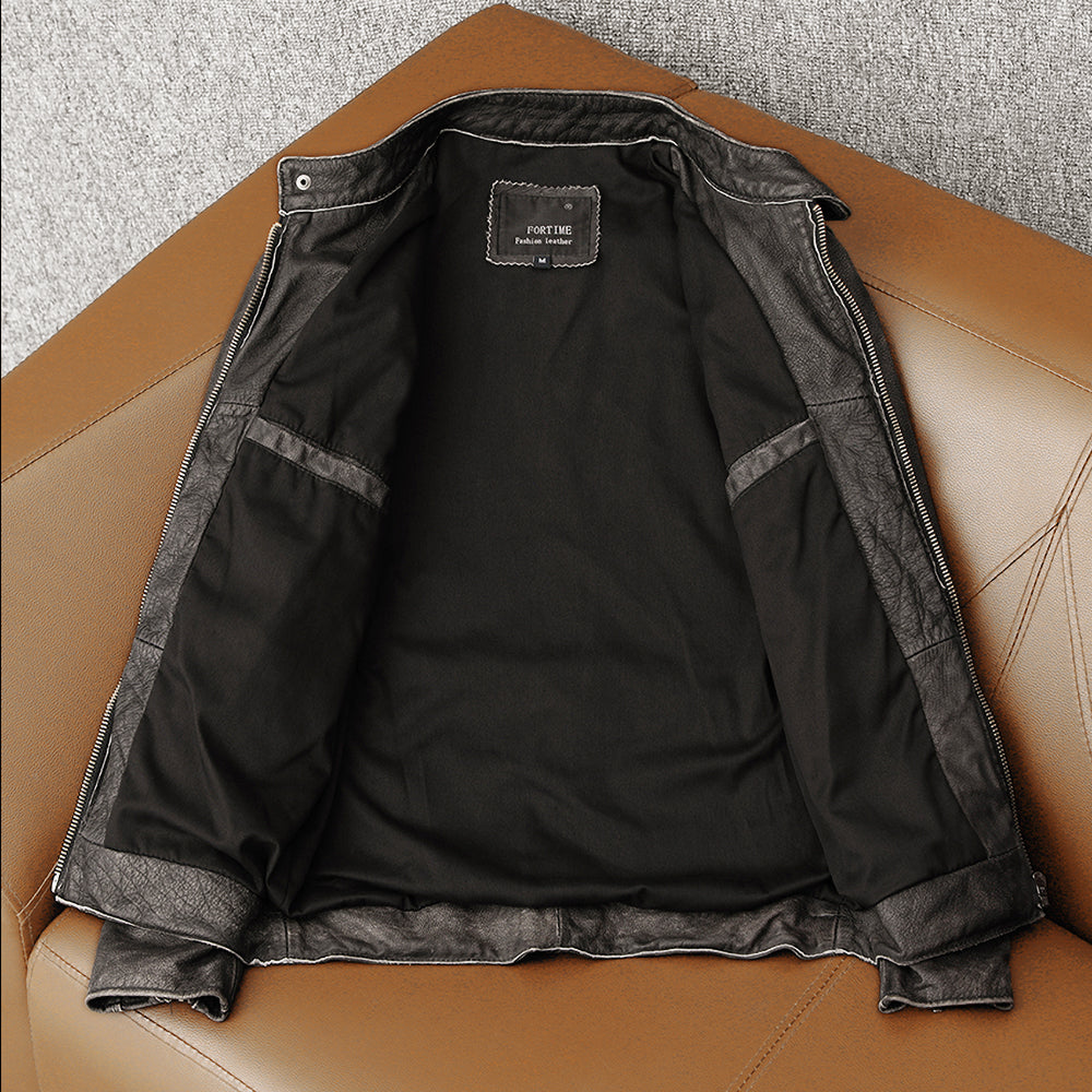Casual Vintage Motorcycle Leather Jacket