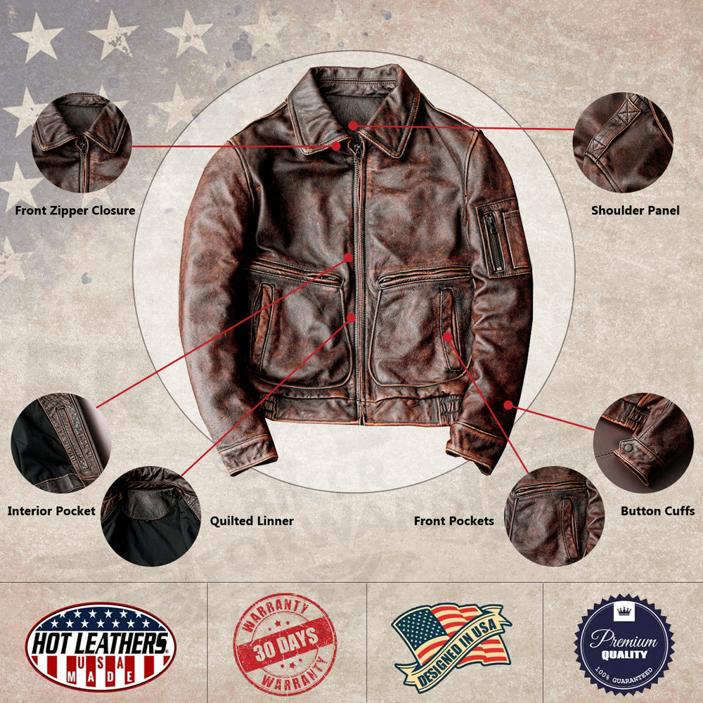 Air Force 2 Motorcycle Leather Jacket