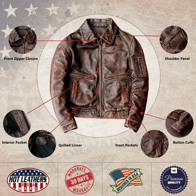 Air Force 2 Motorcycle Leather Jacket
