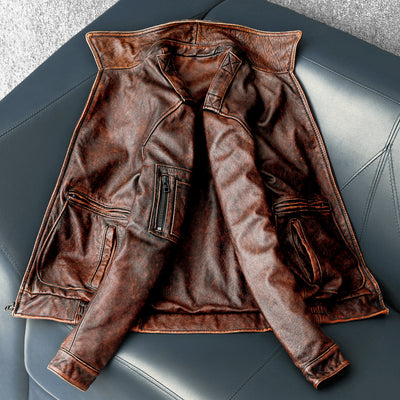 Air Force 2 Motorcycle Leather Jacket