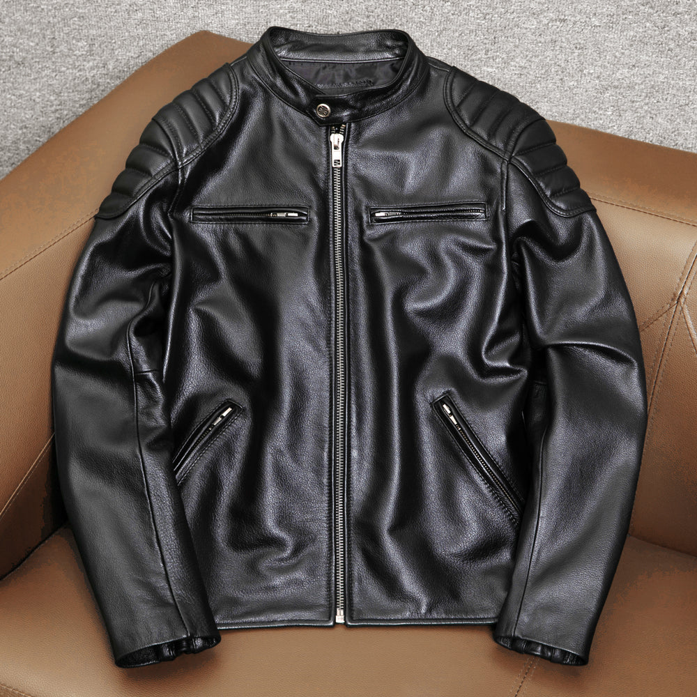 Casual Motorcycle Genuine Leather Jacket