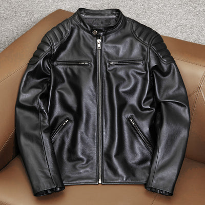 Casual Motorcycle Genuine Leather Jacket