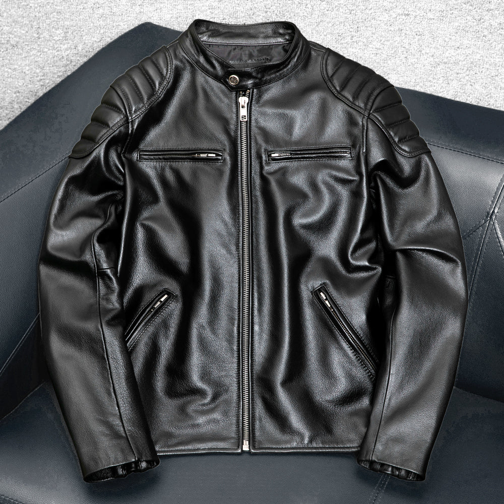 Casual Motorcycle Genuine Leather Jacket