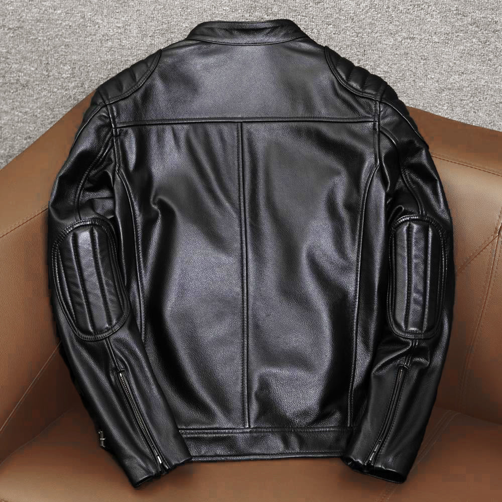 Casual Motorcycle Genuine Leather Jacket