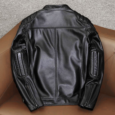 Casual Motorcycle Genuine Leather Jacket
