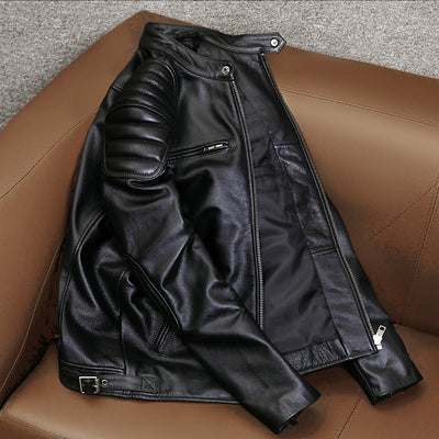 Casual Motorcycle Genuine Leather Jacket