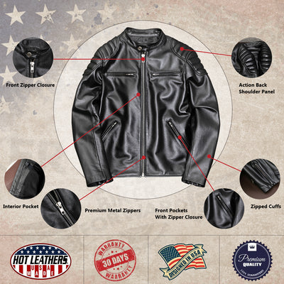 Casual Motorcycle Genuine Leather Jacket