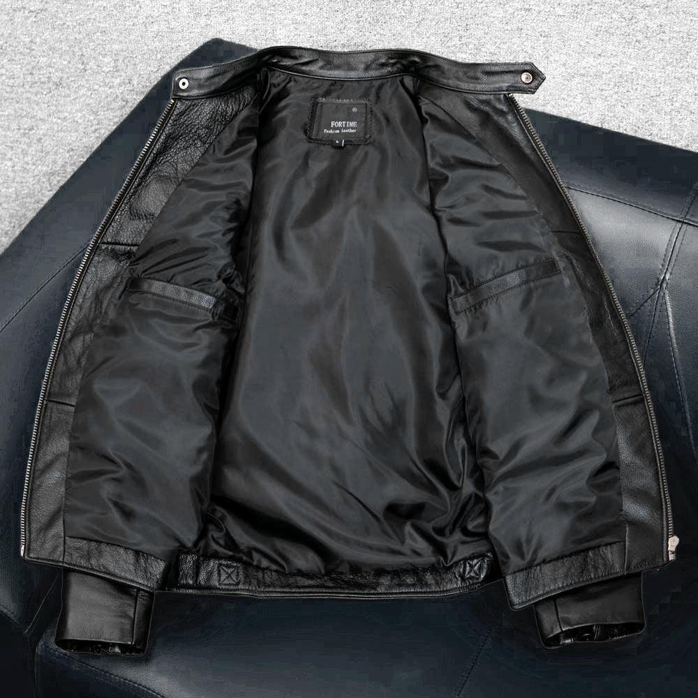 Casual Motorcycle Genuine Leather Jacket